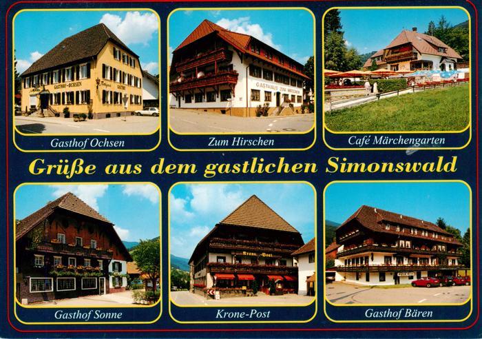 Simonswald Simonswaeldertal Gasthof Ochsen Zum Hirschen Cafe Maerchengarten Gast
