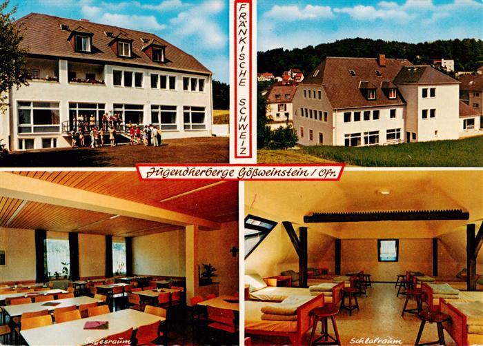 Goessweinstein Jugendherberge Tagesraum Schlafraum