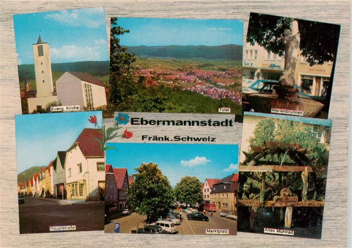 Ebermannstadt Ev Kirche Panorama Marienbrunnen Hauptstrasse Marktplatz Altes Mue