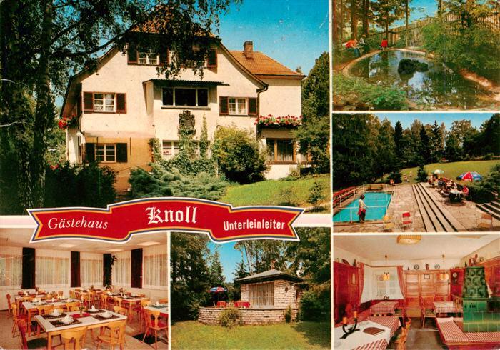 Unterleinleiter Forchheim Bayern Gaestehaus Knoll Gastraeume Terrasse Teich Schw