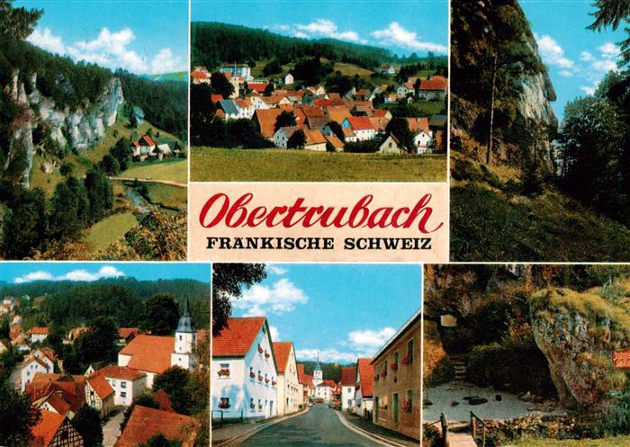 Obertrubach Felspartien Grotte Panorama Ortspartien