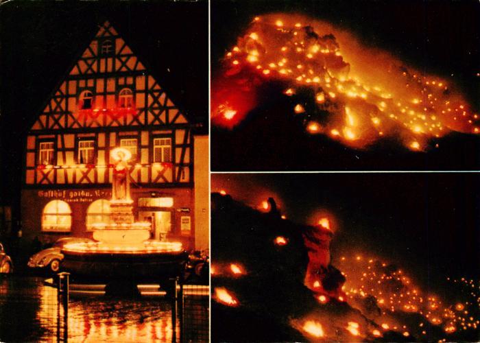 Pottenstein Oberfranken Illumination bei Anbetungsschluss Drei Koenig