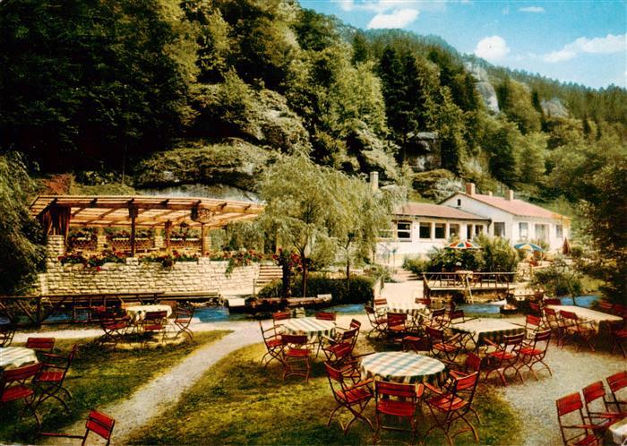 Pottenstein Oberfranken Waldcafe im Oberen Puettlachtal