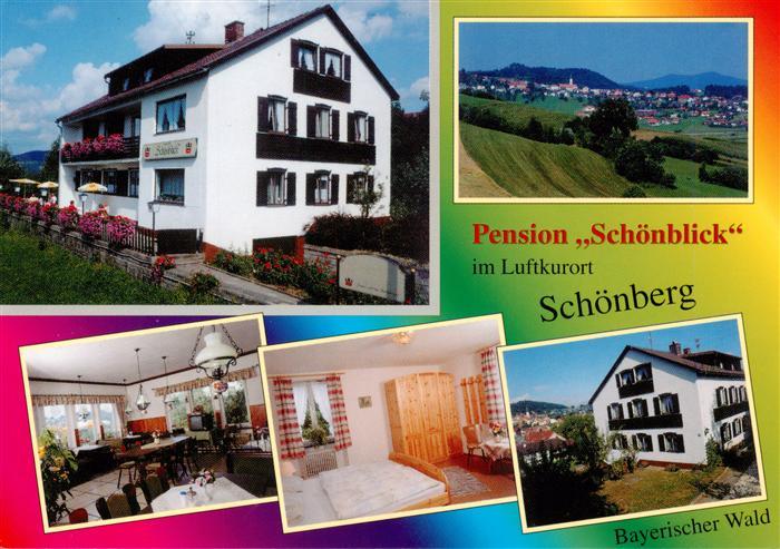 Schoenberg Bayerischer Wald Panorama Pension Schoenblick Gastraum Zimmer