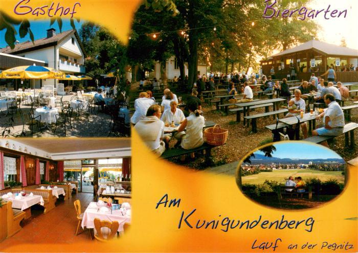 Lauf Pegnitz Gasthof Kunigundenberg Gastraum Biergarten Panorama