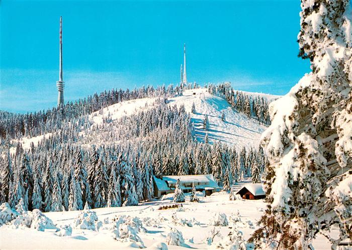 Hornisgrinde Sasbach Skiheim Ochsenstall mit Fernsehturm
