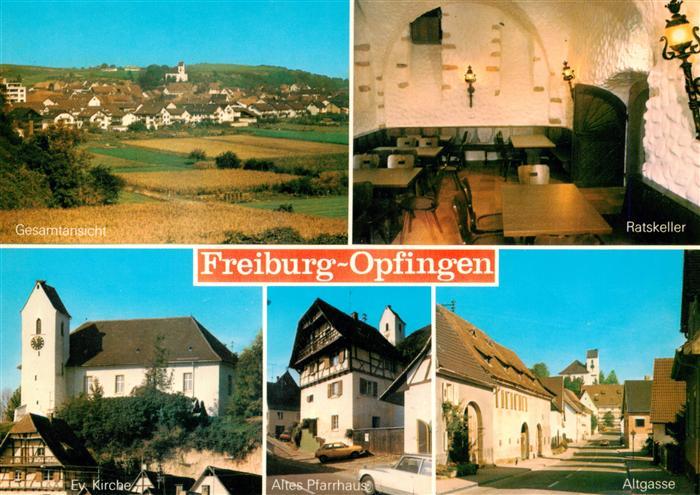 Opfingen Freiburg Breisgau Panorama Ratskeller Ev Kirche Altes Pfarrhaus Altgass