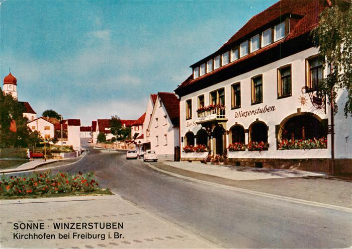 Kirchhofen Ehrenkirchen Breisgau Sonne Winzerstuben Strassenpartie