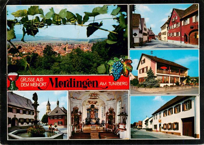 Merdingen Panorama Ortspartien Brunnen Kirche Inneres