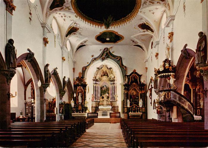 Kirchhofen Ehrenkirchen Breisgau Inneres der Wallfahrtskirche Kirchhofen nach de