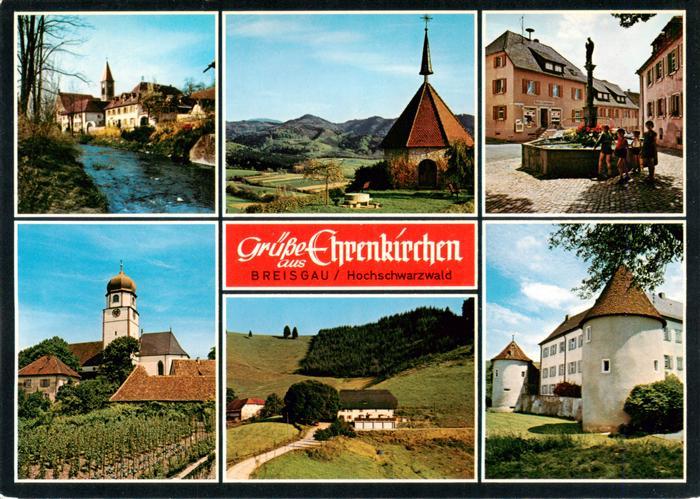 Ehrenkirchen Flusspartie Kapelle Brunnen Kirche Panorama Schloss