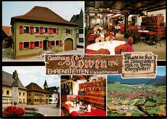 Ehrenstetten Gasthaus Loewen Gastraeume Brunnen