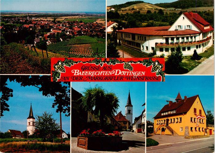 Ballrechten-Dottingen Panorama Gasthof Kirche Marktplatz Rathaus