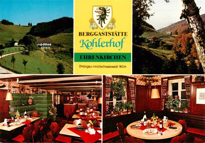 Ehrenkirchen Berggaststaette Kohlerhof Gastraeume Panorama