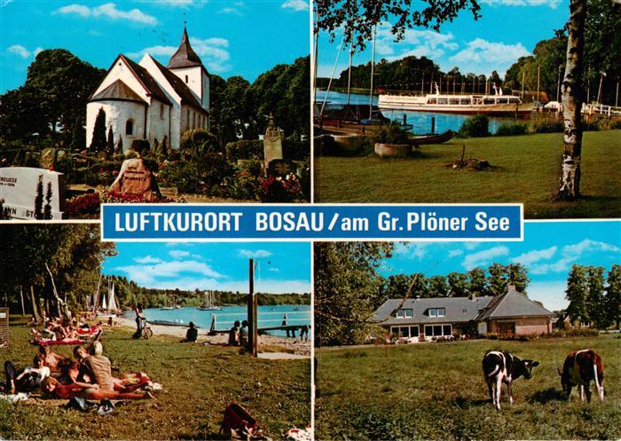 Bosau Ostholstein Kirche Anlegesteg Liegewiese Restaurant