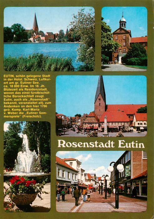 Eutin Schleswig-Holstein Kirche Schloss Marktplatz Brunnen Dorfstrasse
