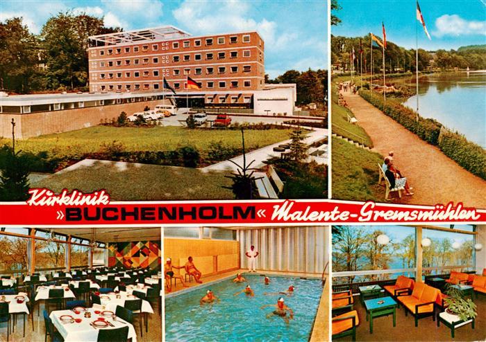 Malente-Gremsmuehlen Kurklinik Buchenholm Gastraeume Hallenbad Promenade
