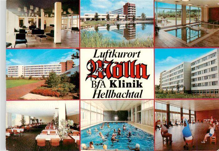 Moelln  Lauenburg BfA Klinik Hellbachtal Foyer Schwimmbad Hallenbad Park Speises