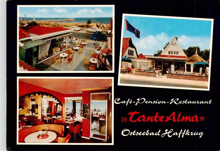 Haffkrug Scharbeutz Ostseebad Cafe Pension Restaurant Tante Alma Gastraum Terras