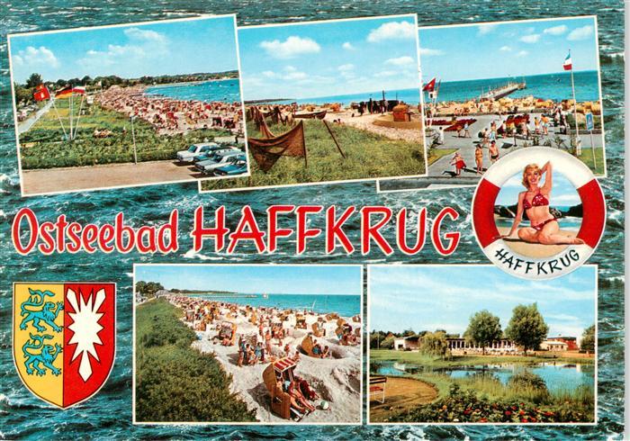Haffkrug Scharbeutz Ostseebad Strand Promenade Rettungsring Badenixe