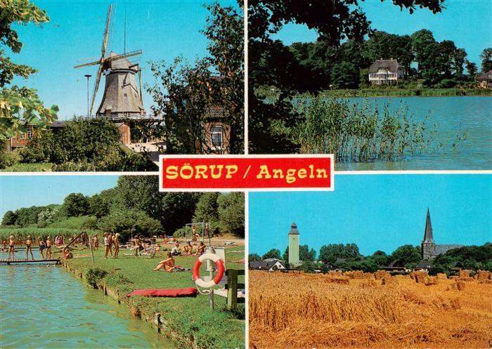 Soerup-Dingholz Windmuehle Strandbad Blick ueber die Felder