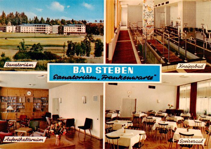 Bad Steben Sanatorium Frankenwarte Kneippbad Aufenthaltsraum Speisesaal
