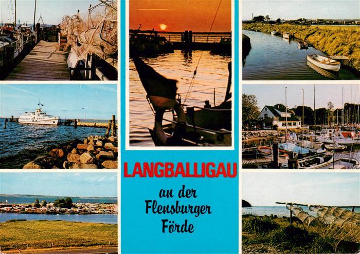 Langballigau Partien an der Flensburger Foerde Bootshafen Strand