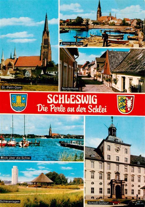 Schleswig Schlei Erfde St. Petri Dom Holm Norderholm Blick ueber die Schlei Schl