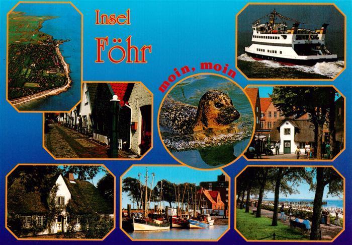 Insel Foehr Teilansichten Faehre Seeloewe Hafen Promenade