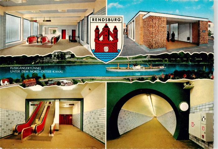 Rendsburg Schleswig-Holstein Fussgaengertunnel unter dem Nord-Ostsee-Kanal