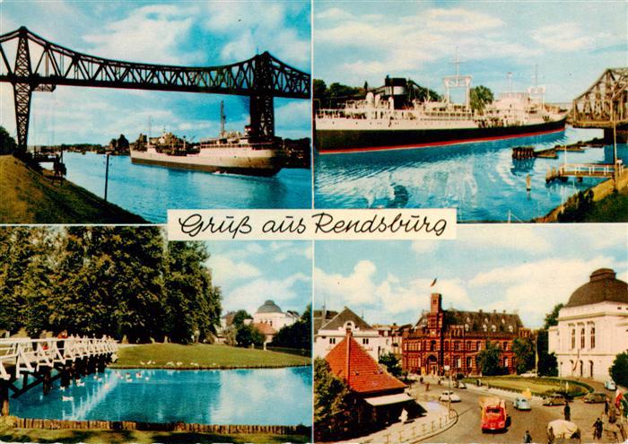 Rendsburg Schleswig-Holstein Hochbruecke ueber dem Nord-Ostsee-Kanal Dampfer Sta