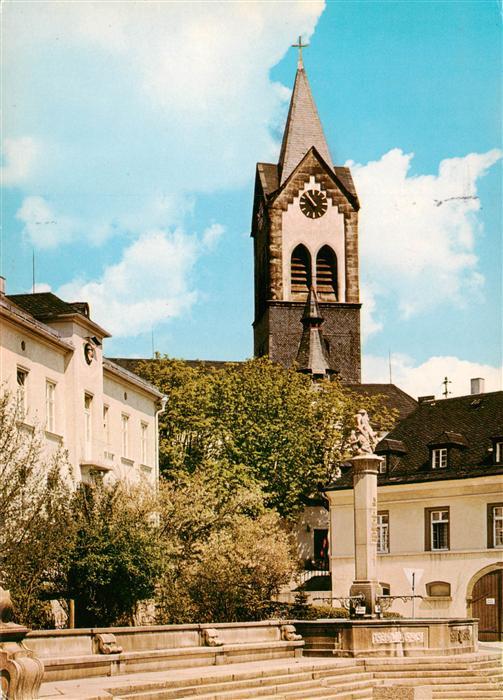 Helmbrechts Oberfranken Ortszentrum Kirche Brunnen