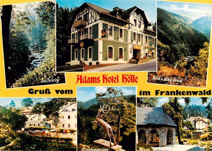 Hoelle Bad Steben Hoellental Adams Hotel Landschaftspanorama Frankenwald Teufels