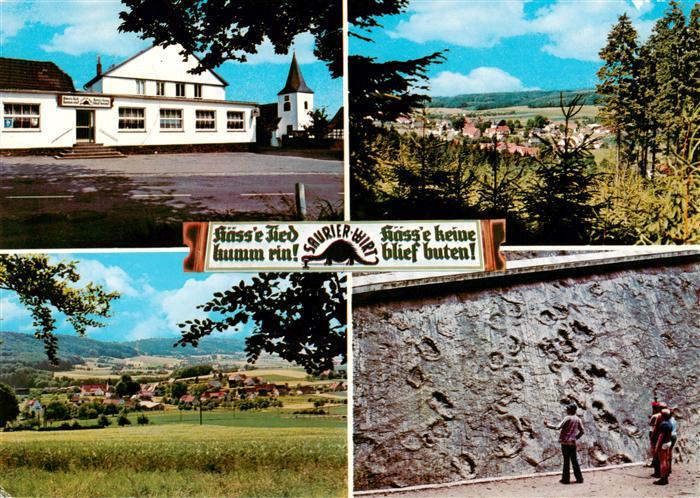 Barkhausen Bad Essen Saurier Wirt Panorama Mauer