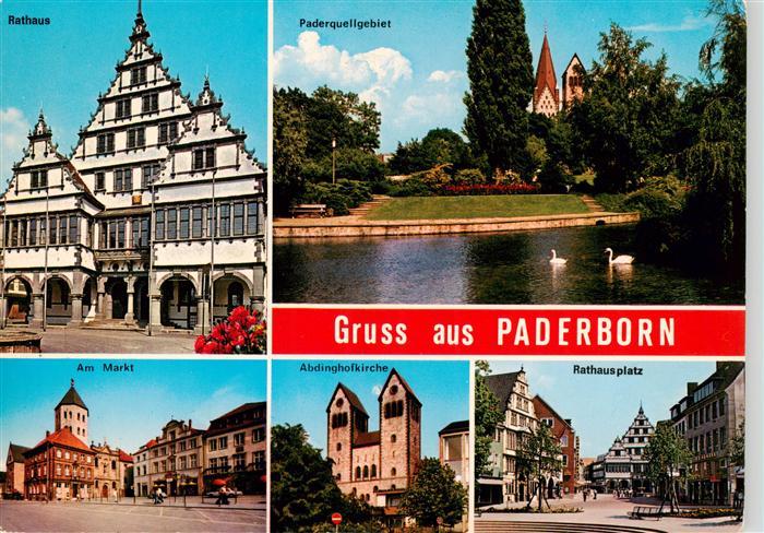 Paderborn Rathaus Paderquellgebiet Am Markt Abdinghofkirche Rathausplatz