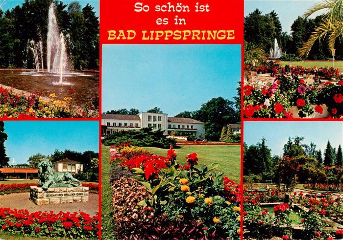 Bad Lippspringe Kaiser Karls Park Springbrunnen Gefallenen Denkmal Kurhaus