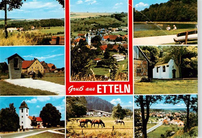 Etteln Panorama Teilansichten Kirche Pferdekoppel Kapelle Badesee