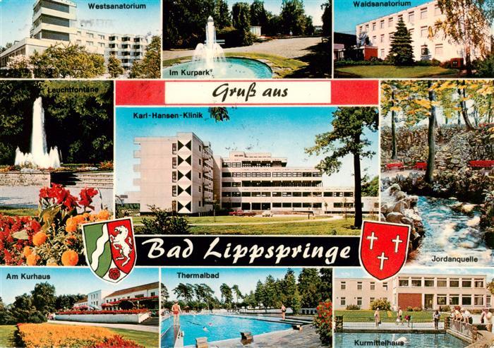 Bad Lippspringe Westsanatorium Im Kurpark Waldsanatorium Leuchtfontaene Karl Han
