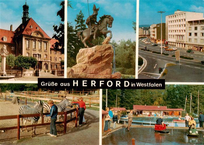 Herford Rathaus Wittekind Denkmal Berliner Strasse Tirpark Kinderspielplatz