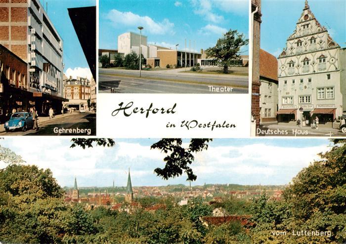 Herford Gehrenberg Theater Deutsches Haus Blick vom Luttenberg