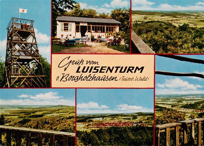 Borgholzhausen Blick vom Luisenturm Ausflugsgaststaette Panorama