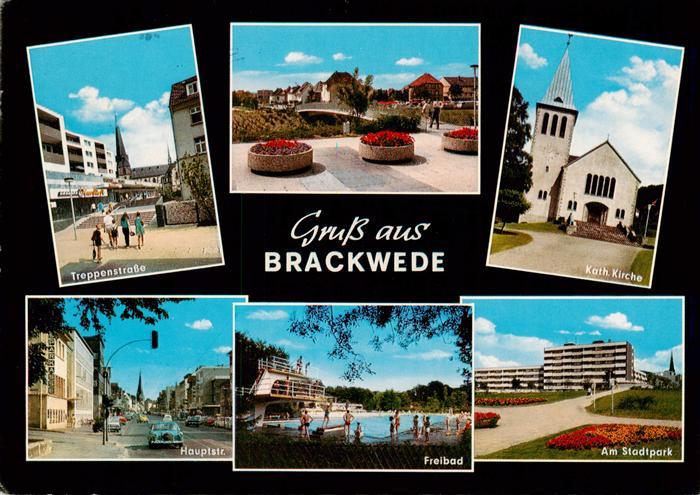Brackwede Westfalen Treppenstrasse Park Kath Kirche Haupstrasse Freibad Stadtpar