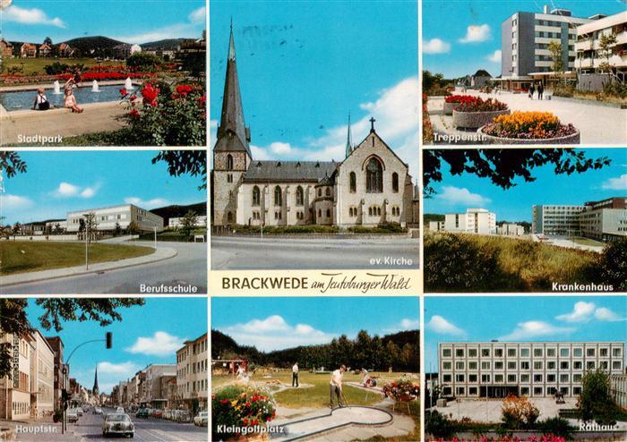Brackwede Westfalen Stadtpark Berufsschule Hauptstrasse Ev Kirche Minigolf Trepp