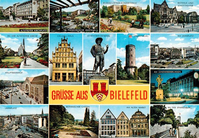 BIELEFELD  CITY Altstaedter Kirchplatz Rudolf Oetker Konzerthalle Rathaus Stadtt