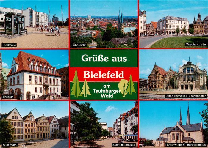 BIELEFELD  CITY Stadthalle uebersicht Waldhofstrasse Theater Altes Rathaus Stadt