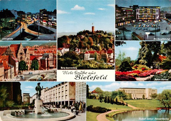 BIELEFELD  CITY Jahnplatz Burg Sparrenberg Hauptbahnhof Botan Garten Rathaus The