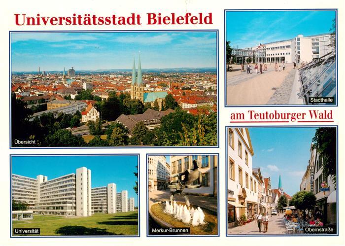 BIELEFELD  CITY Panorama Stadthalle Universitaet Merkur Brunnen Obernstrasse