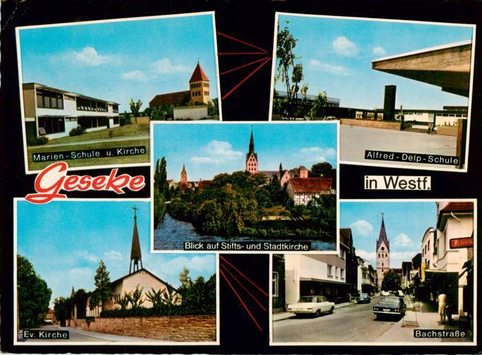 Geseke Marien Schule und Kirche Stifts und Stadtkirche Alfred Delp Schule Ev Kir