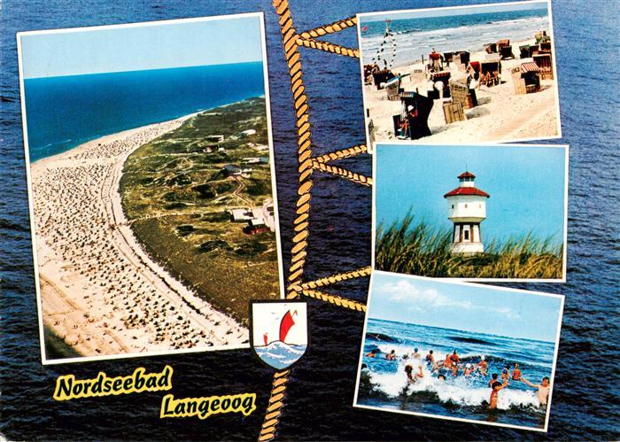 Langeoog Nordseebad Fliegeraufnahme Strandpartien Wasserturm Badespass
