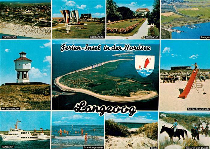 Langeoog Nordseebad Kurzentrum Inselbahnhof Inselgarten Anleger Wasserturm Flieg